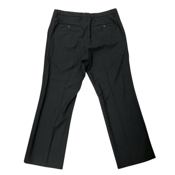 Banana Republic Pants Mens 35x30 Black Classic Fit Flat Front Wool Blend Office - Picture 5 of 12